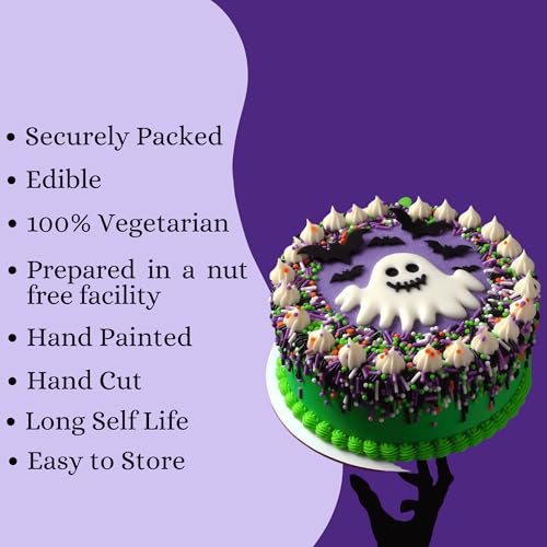 Image of Confect Halloween Jimmies Sprinkles Mix - Red, Orange, Midnight Purple, Ghost Black & Green - Edible Sprinkles for Cake, Cupcake & Cookie Decoration - Ghostly Gala Baking Toppings- 4.2 Oz