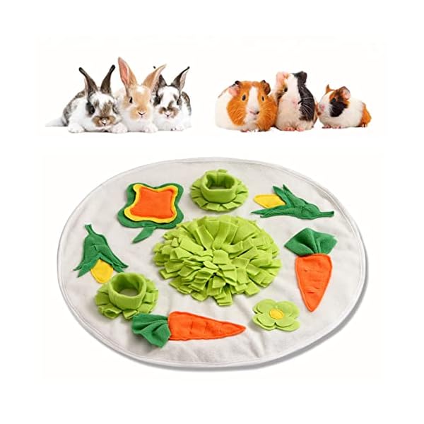 Hileyu Meerschweinchen Futtersuche Futtermatte Schnüffelmatte Kaninchen Spielzeug Langeweile Brecher Polarfleece Schnüffel Unterlage Futtermatte für Kaninchen Hasen Meerschweinchen Welpen Frettchen