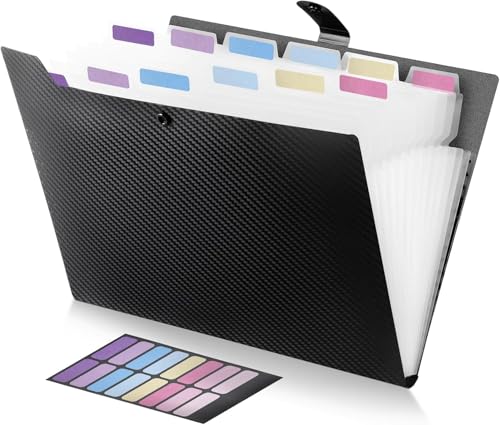 JEFURE ドキュメントファイル 拡張アコーディオンファイル 13ポケット ブラック