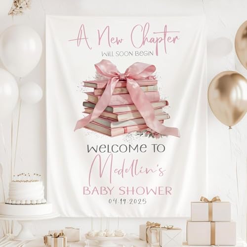 Storybook Baby Shower Backdrop Banner – A New Chapter Theme