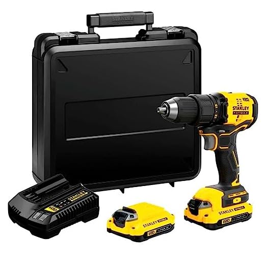 Stanley Furadeira e Parafusadeira MAX Bivolt, Kit com 2 Baterias e Maleta, Modelo SCD700C2K, 20V