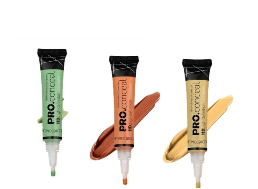DEVEDITZ Pro HD Conceal Corrector Cream Concealer Matte (Pack Of 3, 8g Each) (Multi)