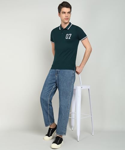 Image of INKKR Men's Soild Collar Neck Polo T-Shirt