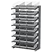 Akro- Mils Clear 18" Deep Single-Sided Shelf Bins, ShelfMax Pick Rack - 18" D x 36" W x 60" H 8 Shelves w/ 30018 Clear ShelfMax