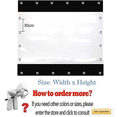 WZYJLyds PVC Outdoor Curtains Weatherproof 0.5mm Transparent Waterproof Pergola Side Panels with Eyelets, for Patio, Garden, Porch, Awning Cover - Image 7