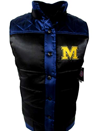 G-III University of Michigan Wolverines Womens Medium Snap Front Quilted Puffer Vest Jacket AUMN 24 M