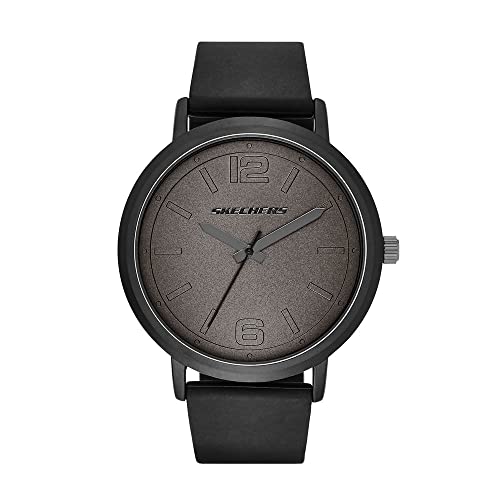 La Mejor Recopilación de Reloj Puma Negro los mejores 5. 41 Skechers SR5042 Reloj Análogo para Hombre Extensible de Silicon, color Negro