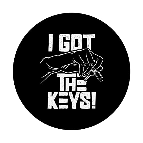 I Got The Keys Homeowner Home Landlord House PopSockets Swappable PopGrip, Black - Image 3