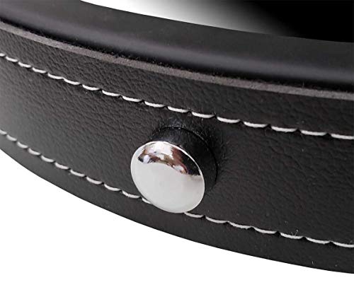 Espelho Adnet 50cm Redondo preto alça preto