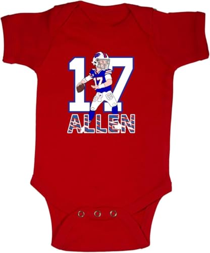 Josh Allen 17 Buffalo Big Head Baby 1 Piece Short Sleeve