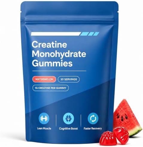 Yawlex Creatine Monohydrate Gummies, Watermelon, 90count