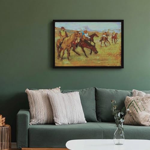 Tableau Before The Race Edgar Degas impression sur toile à suspendre