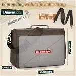 RAINSMORE Leather Messenger Bag Men,PU Vintage Laptop Bag,15.6 Inch Waterproof Briefcase,Retro Satchel for Work School Office