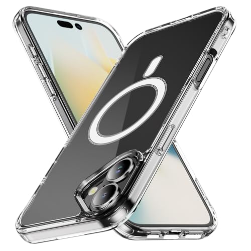 Tuvror Magnetic for iPhone 16 Plus Case, Compatible with MagSafe, Shockproof, Drop Proof, Military-Grade Protection, Clear
