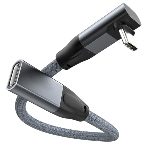 UseBean 90 Degree USB C Extension Cable 0.3m, Up&Down PD 100W USB 3.2 Gen2 20Gbps Type C 3.2 Male to Female 4K Video Cord