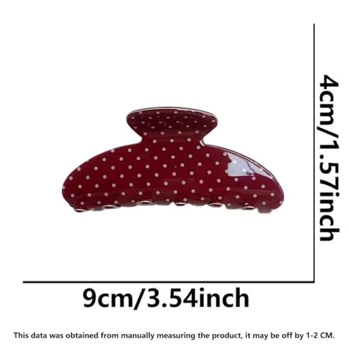 Pinza de cabello acrílica con diseño de lunares miniatura 5