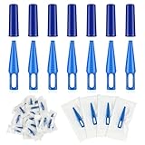 TrelaCo 30 Sets Catheter Plugs Tube Tip Protector Cap Individually Package Adapter Catheter Supplies, Blue