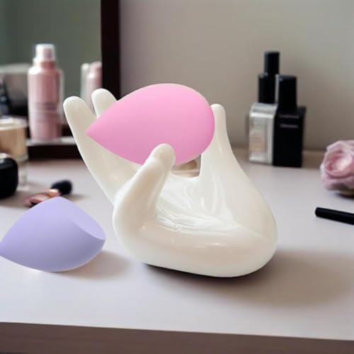 Voarge 4 Eierbecher Set, Lustig Porzellan Eierständer, Hand-Eierhalter Küche Aufbewahrung Ständer für gekochte Eier Ostergeschenk Weiß – Bild 7