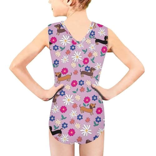 Image of Swimsuits for Girls 3-14 Summer Kids Bathing Suits Gymnastics Leotards One Piece Swimwear