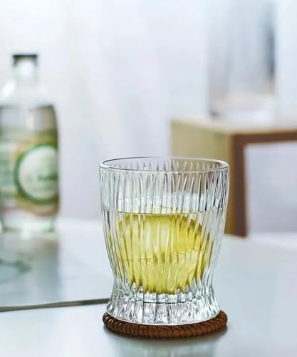 グラスセット 280ml 2点/4点/6点セット ガラスコップ おしゃれ 厚底 透明コップ お茶グラス ウイスキー ビールグラス レモンウォーター ジュース コーヒーカップ ミルクティー 紅茶 ドリンク 日常使い 広口 洗いやすい 家庭用 来客用 オフィス