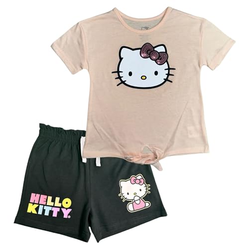 Conjunto corto Hello Kitty pack de 2 prendas de verano para niñas pequeñas 1
