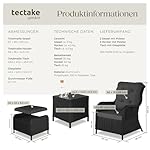 Polyrattan Lounge-Set 5-teilig Schwarz/Grau
