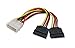 Molex 4 Pin to 2 x 15 Pin SATA Power Cable for IDE to Serial ATA SATA Hard Drive Power Cable Adapter