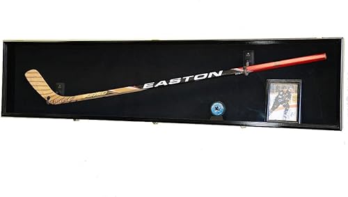 Soporte de pared de tamaño completo de la vitrina del disco del palo del hockey