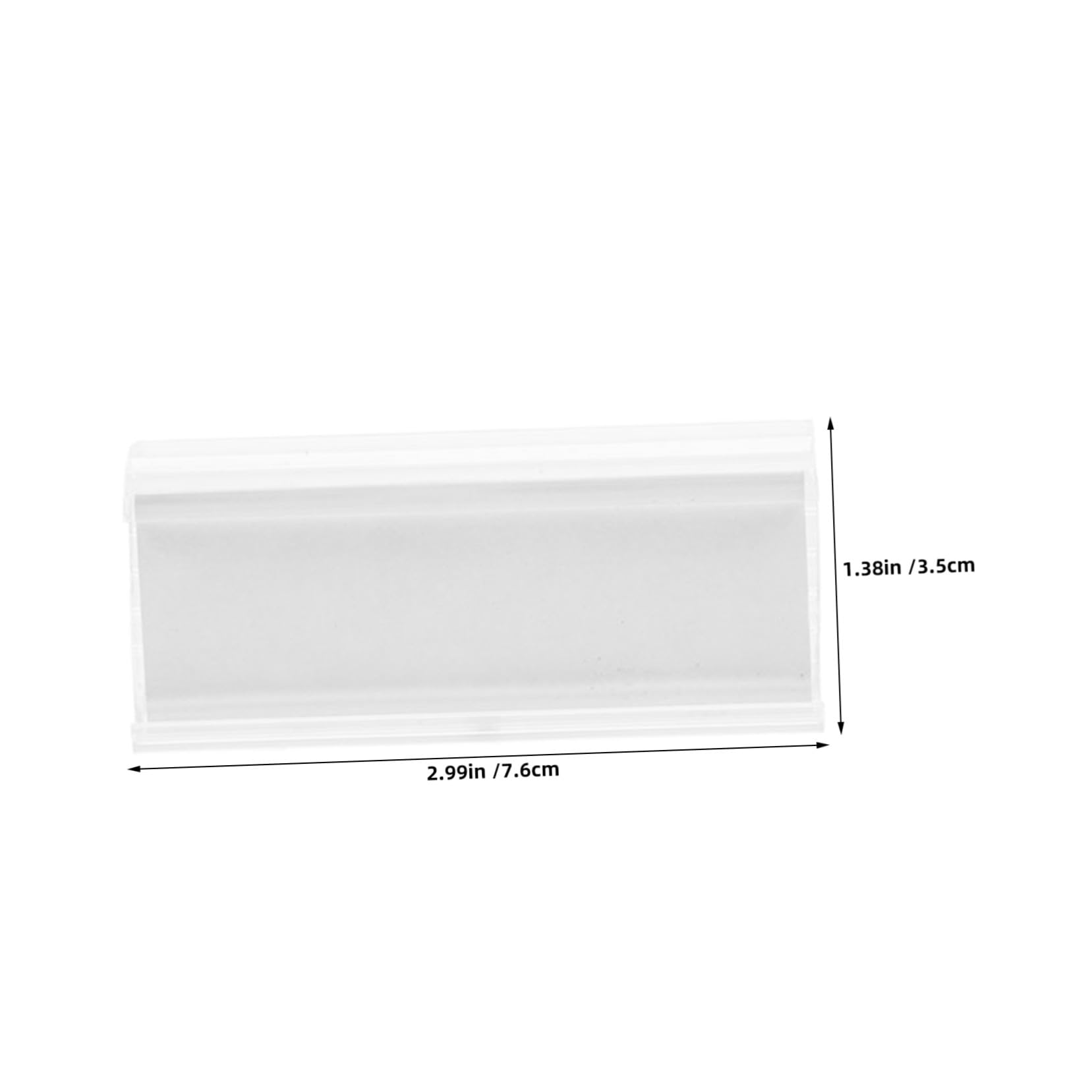 Mobestech 100pièces Porte-étiquettes Plastique Transparent Réutilisables pour Étagères avec Fermeture à Double Pression pour Commerces de Détail