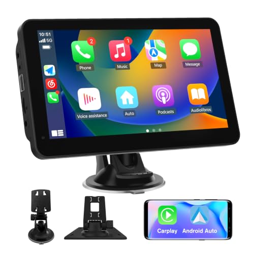 Pantalla Carplay para coche multimedia con Android Auto inalámbrico y Mirror Link USB 1