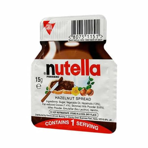 chocolate Spread individual packets 30 x 15g. Hazelnut spread with milk & cocoa. Individual portion packs.