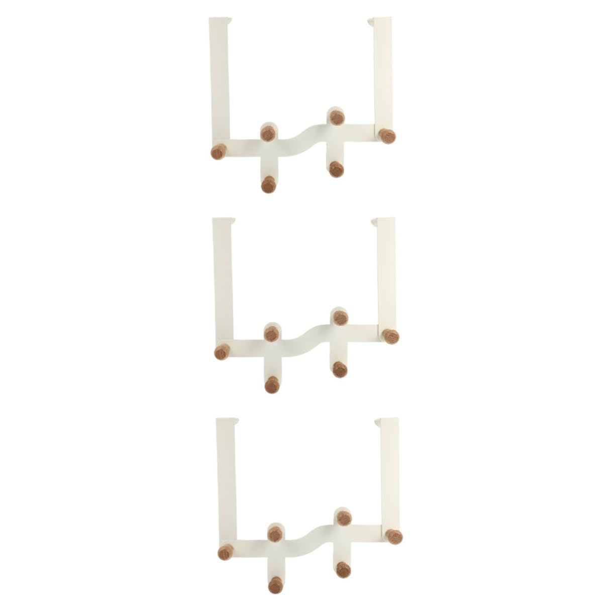 Genérico Toallero3 Piezas 6 Ganchos para Puerta toallero para el baño Ganchos para Puerta de Metal Ganchos para Perchas para Colgar en la Puerta Ganchos para Espejo sin perforar conectar Ganchos para