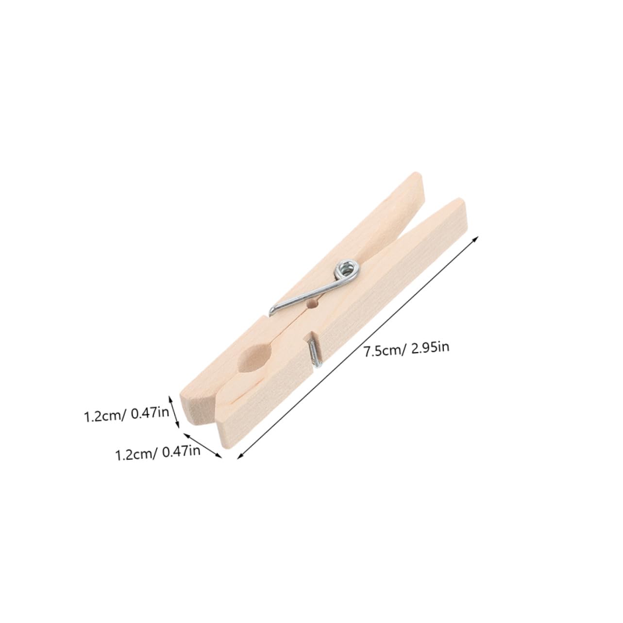 iplusmile 70pezzi Mollette in Legno per Bucato Non Verniciate Antivento per Abiti e Quadri per Stendere i Panni e Lavori Artigianali