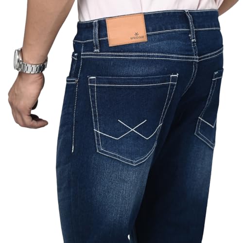 Image of WROGN Men's Slim Fit Jeans | Cotton Stretch | Mid Rise | Casual Denim