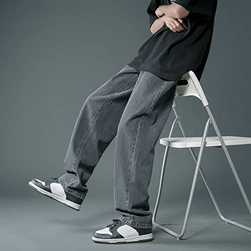Men's Baggy Jeans Vintage Straight Leg Loose Hip Hop Denim Pants Fall Winter Trendy Y2K Jeans Streetwear with Pockets4