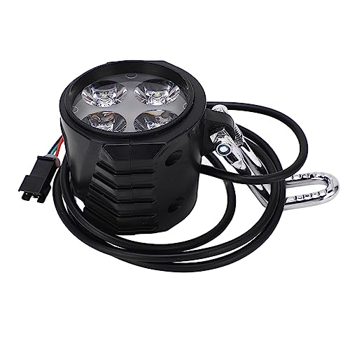 Keenso Electric Scooter Front Light, 10 Inch 12‑72V 2 in 1 Universal Electric Horn Headlight for Cycling Accessories