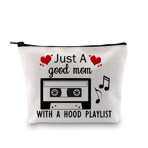 BDPWSS Mom Quote Makeup Bag with Hood Playlist and Zipper