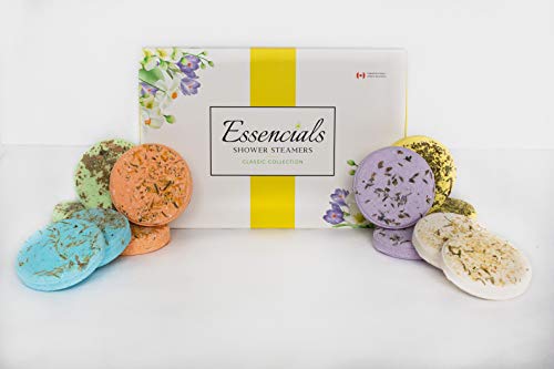 Essencials Shower Steamers Bombs Melts Aromatherapy Tablets  Mom/Mothers Day/Birthday Gift Set of 6 Essential Oil for Women and Men for Relaxation Sinus Relief Self Care  Lavender, Eucalyptus