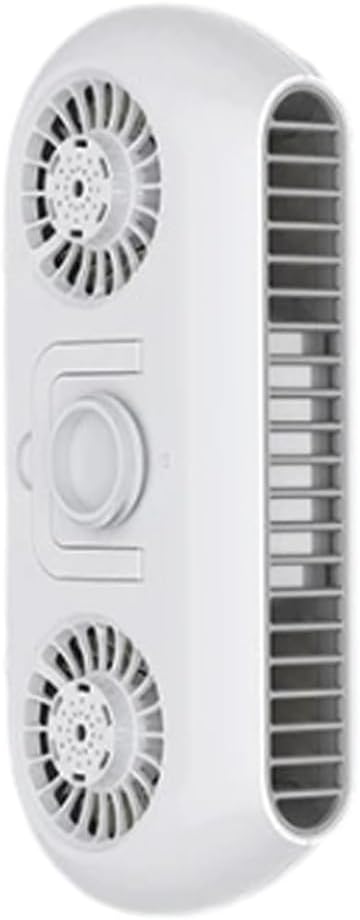 Riloer Mini Fan Small Quiet 1 Set Without Diffuser Tablets, Personal Small Car USB Fan Fit for Car Cooling Home Office Car Summer Travel Gifts, Four Speed Adjustment Twin Turbo Rechargeable White
