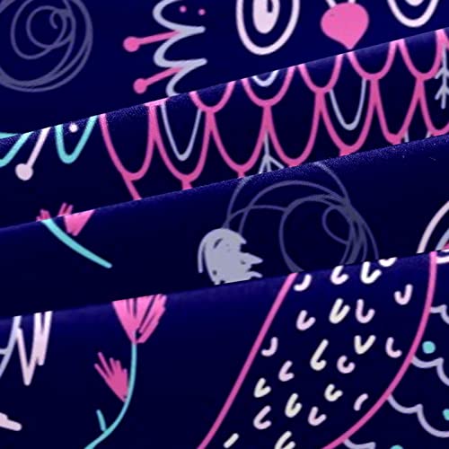 Duvet Covers Set King Cute Owls Tribe Floral Pattern - Soft And Breathable Microfiber Comforter Bedding Set With Zipper Closure For Kids Women Men, 1 Duvet Cover 2 Pillowcase #TOP2