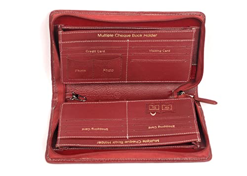 Image of Sukeshcraft Leather unisex-adult Business Card Holders(Cherry Leather)