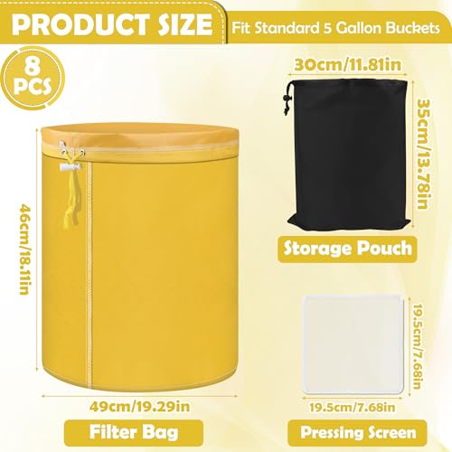 Solaradgy 8 Pack 5 Gallon Mesh Bags