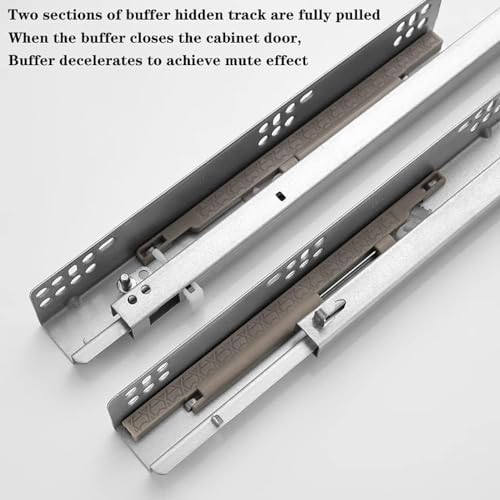Corredores de extensión total con cierre suave para cajones de cocina y muebles, pack de 6 pares 4