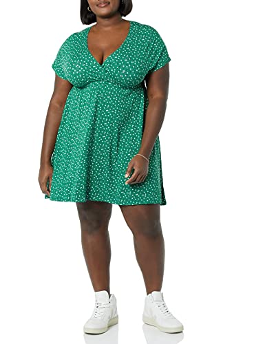 Image of Amazon Essentials Women's Surplice V Neck Swing Dress (Available in Plus Size)