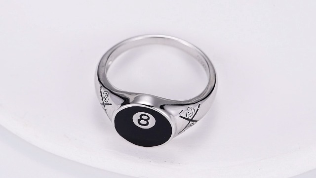 Anello Urna Per Ceneri Con 8 Sfere Da Biliardo – Gioiello Commemorativo In Acciaio Inossidabile 316L, Regolabile, Per Conservare Ceneri O Ricordi Di Una Persona Cara O Animale Domestico