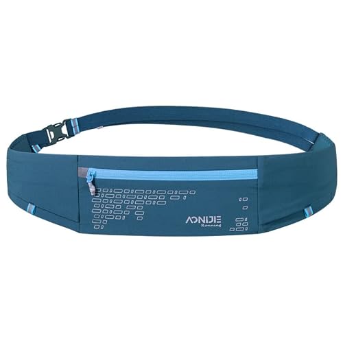 AONIJIE Running Belt, Adjustable Fanny and Waist Pack with 3 Quick Access Pockets, 63g Lightweight Workout Pouch, Easy Carry Any Phone, Night Reflection, Ideal for Walking Fitness (Blue) AONIJIE Running Belt, Adjustable Fanny and Waist Pack with 3 Quick Access Pockets, 63g Lightweight Workout Pouch, Easy Carry Any Phone, Night Reflection, Ideal for Walking Fitness (Blue)