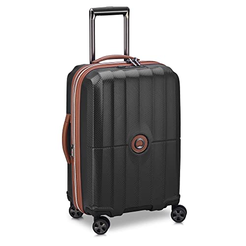 Delsey Paris St. Tropez Hardside Expandable Luggage With Spinner Wheels, Black, Checked-Medium 24 Inch #TOP1