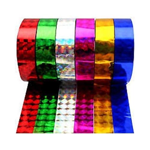 Smart Office Colorful Decorative Glitter Adhesive Tape Rolls Pack of (12)