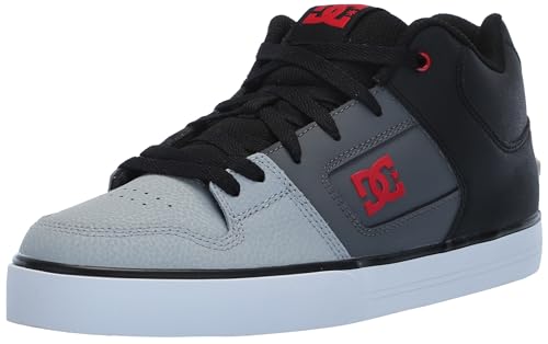 DC Pure Mid Skateschuh für Herren Skate-Schuh, Schwarz/Grau/Grau, 43 EU