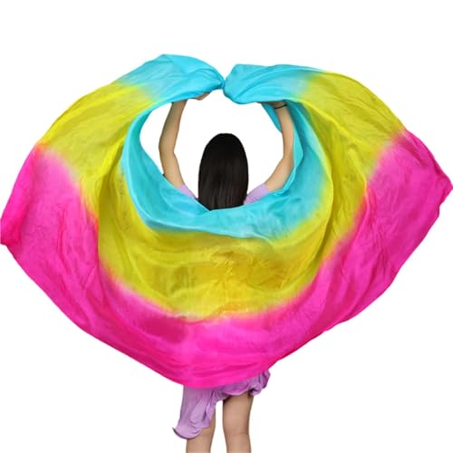 Voile de danse du ventre en soie véritable et accessoires de danse légers